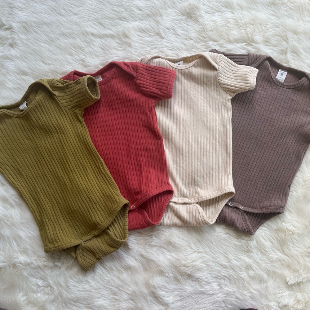 Kate Quinn Wide Rib Bodysuit Bundle Cotton size 12-18 Lot of 4
